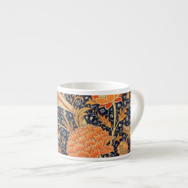 William Morris Cray Floral Art Nouveau Pattern Espresso Cup (Front Right)