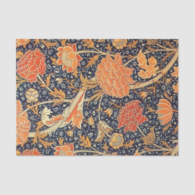 William Morris Cray Floral Art Nouveau Pattern Tissue Paper (Front)