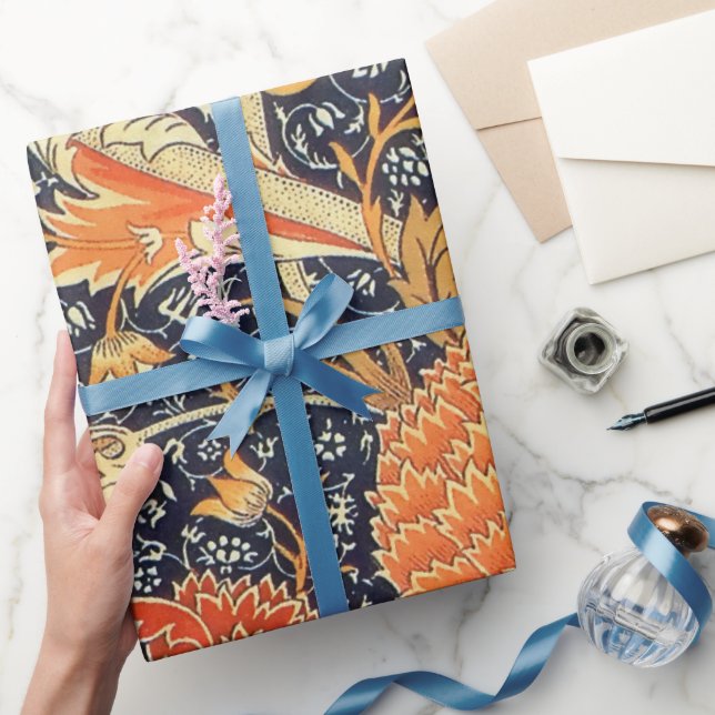 William Morris Cray Floral Art Nouveau Pattern Wrapping Paper (Gifting)