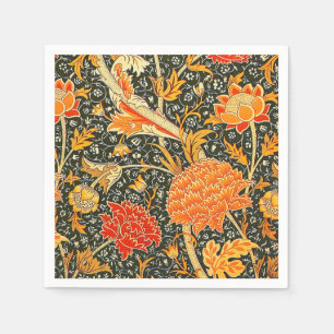 William Morris Cray Floral Pattern Vintage Napkin