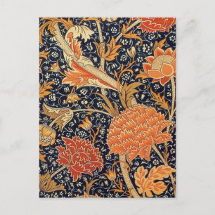 William Morris Cray Floral Pattern Vintage Postcard
