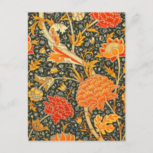 William Morris Cray Floral Pattern Vintage Postcard