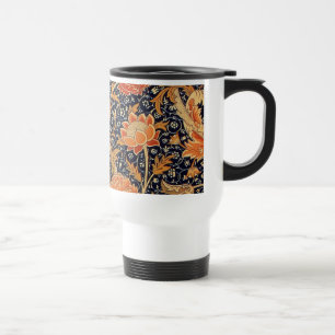 William Morris Cray Floral Pattern Vintage Travel Mug