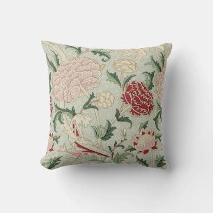William Morris Cray Floral Pre-Raphaelite Vintage Throw Pillow