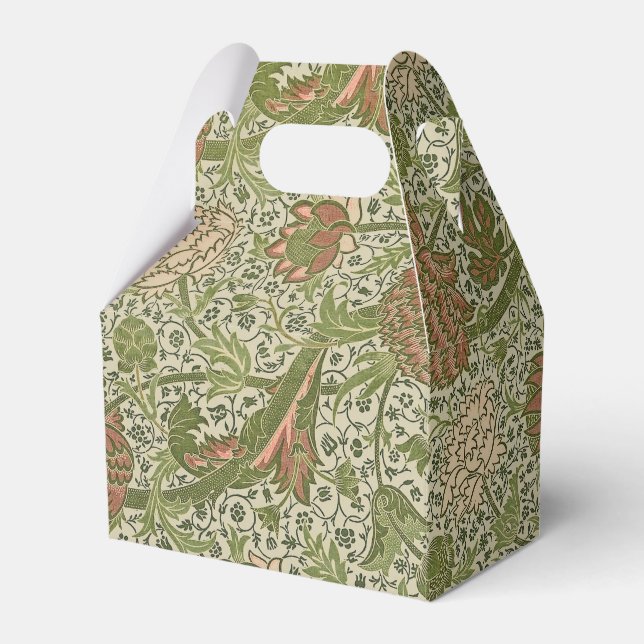 William Morris Cray Sage Flower Floral Botanical Favor Box (Front Side)
