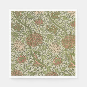 William Morris Cray Sage Flower Floral Botanical Napkin