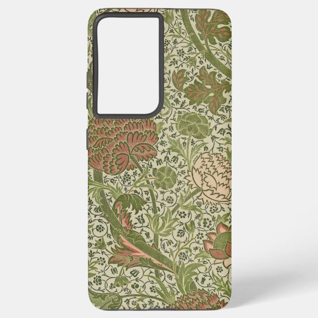William Morris Cray Sage Flower Floral Botanical Samsung Galaxy S21 Ultra Case (Back)