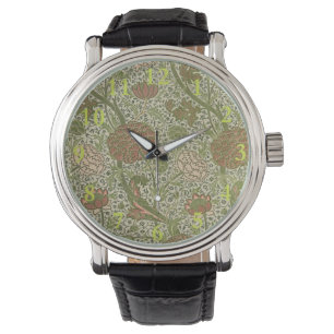 William Morris Cray Sage Flower Floral Botanical Watch