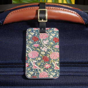 William Morris Cray Vintage Blossom Floral Design Luggage Tag