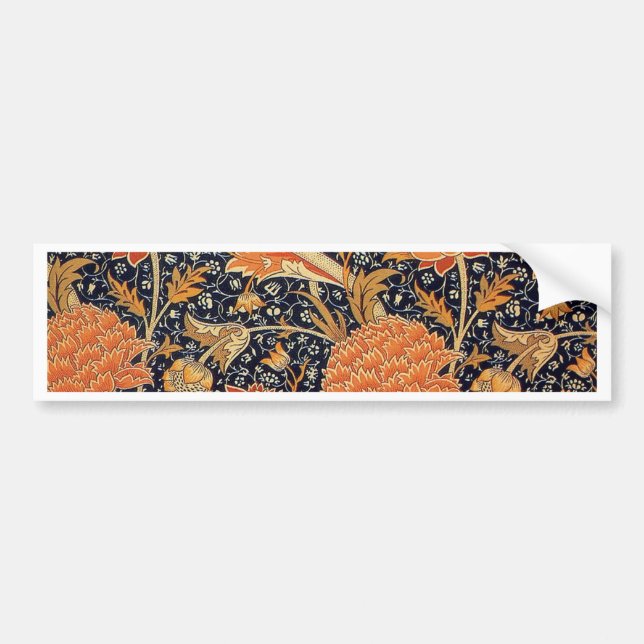 William Morris Cray Wallpaper Pattern Bumper Sticker (Front)