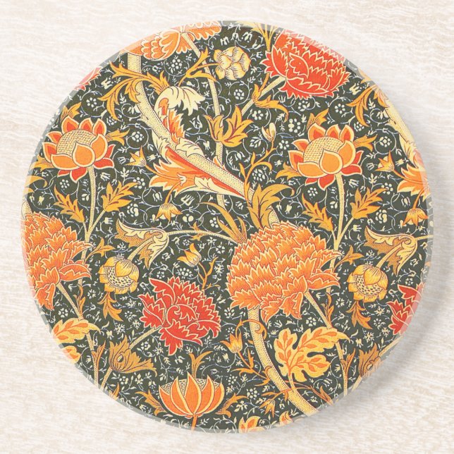 William Morris Cray Wallpaper Pattern Coaster (Front)