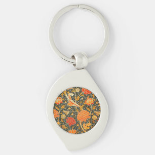 William Morris Cray Wallpaper Pattern Keychain