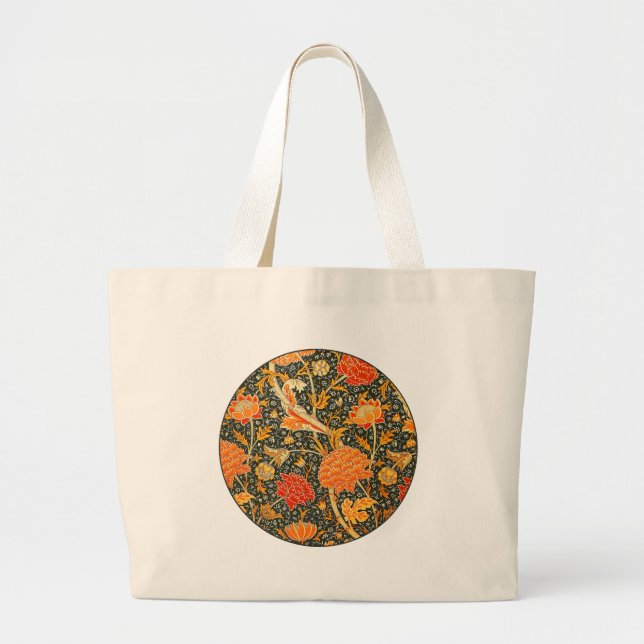 William Morris Cray Wallpaper Pattern Large Tote Bag (Front)