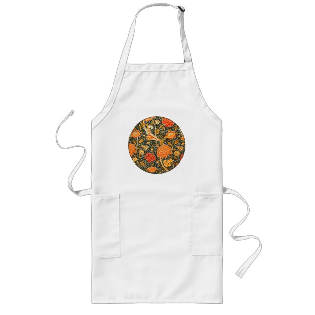 William Morris Cray Wallpaper Pattern Long Apron (Front)