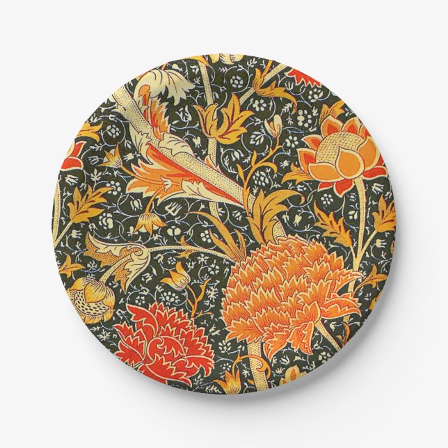 William Morris Cray Wallpaper Pattern Paper Plate (Front)