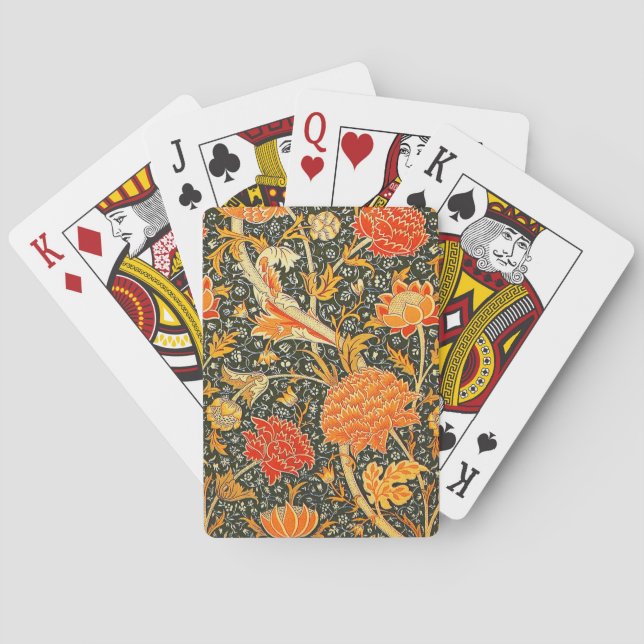 William Morris Cray Wallpaper Pattern Playing Cards (Back)