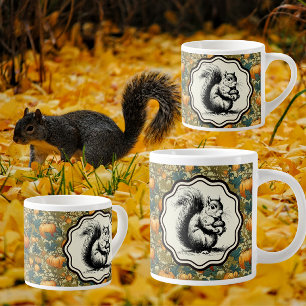 William Morris Customized Pumpkins and Squirrel Large Coffee Mug