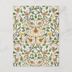 William Morris Daffodil Chintz Pattern Postcard