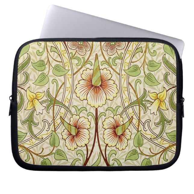 William Morris Daffodil Classic Flower Wallpaper Laptop Sleeve (Front)