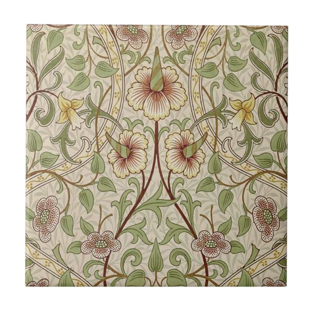 William Morris Daffodil Classic Flower Wallpaper Tile (Front)