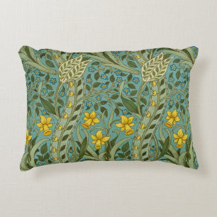 William Morris Daffodil Floral Pattern Classic Accent Pillow