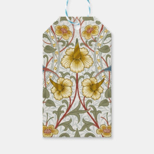 William Morris Daffodil Floral Pattern Gift Tags