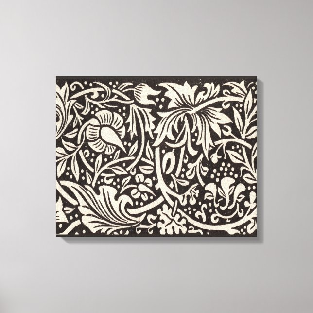 William Morris Daffodil Floral Wallpaper Canvas Print (Front)