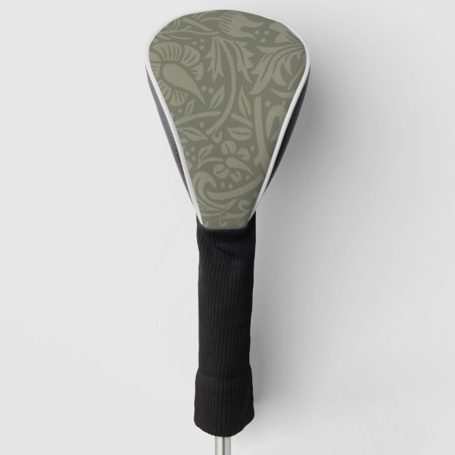 William Morris Daffodil Floral Wallpaper Golf Head Cover (Front)