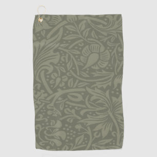 William Morris Daffodil Floral Wallpaper Golf Towel