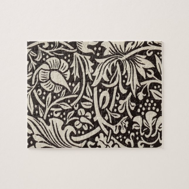 William Morris Daffodil Floral Wallpaper Jigsaw Puzzle (Horizontal)