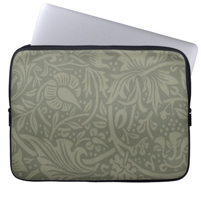 William Morris Daffodil Floral Wallpaper Laptop Sleeve (Front)