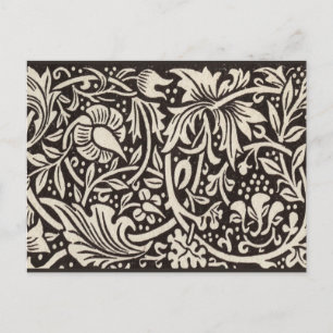 William Morris Daffodil Floral Wallpaper Postcard