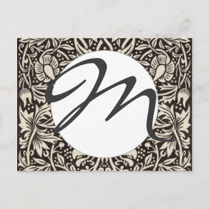 William Morris Daffodil Floral Wallpaper Postcard