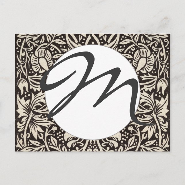 William Morris Daffodil Floral Wallpaper Postcard (Front)