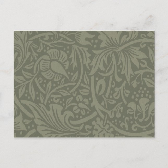 William Morris Daffodil Floral Wallpaper Postcard (Front)