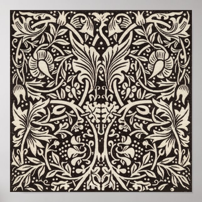William Morris Daffodil Floral Wallpaper Poster (Front)