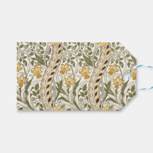 William Morris Daffodil Garden Flower Classic Bota Gift Tags