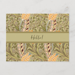 William Morris Daffodil Garden Flower Classic Bota Holiday Postcard