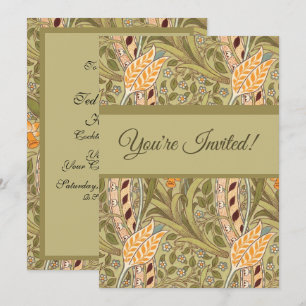William Morris Daffodil Garden Flower Classic Bota Invitation
