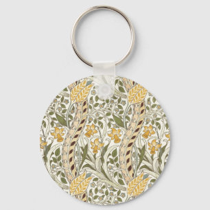 William Morris Daffodil Garden Flower Classic Bota Keychain