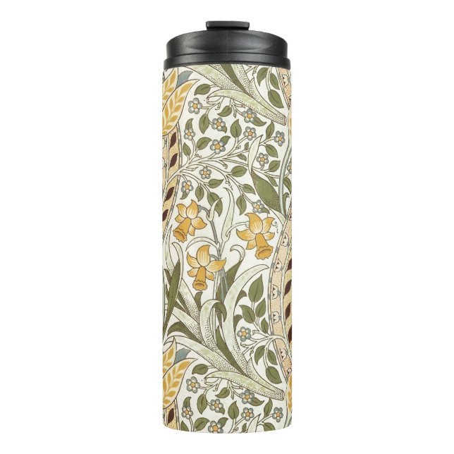 William Morris Daffodil Garden Flower Classic Bota Thermal Tumbler (Front)
