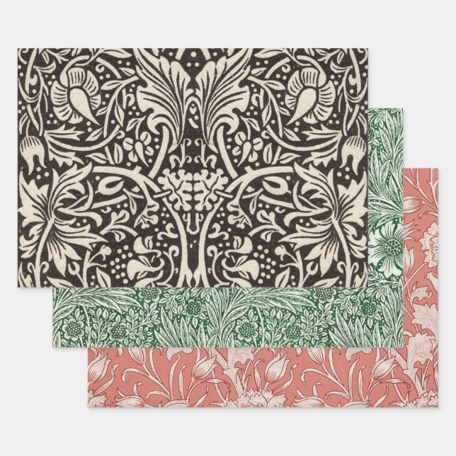 William Morris Daffodil Papier peint floral (Lot)