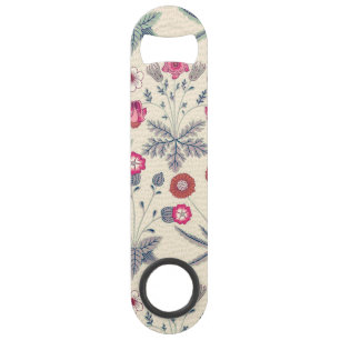 William Morris Daisy Floral Pattern Red Orange Bar Key