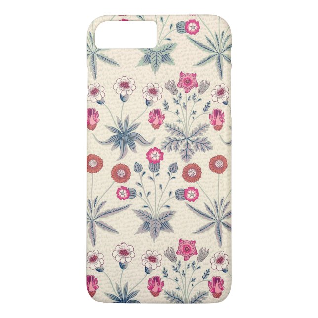 William Morris Daisy Floral Pattern Red Orange Case-Mate iPhone Case (Back)