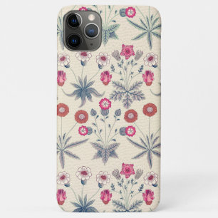 William Morris Daisy Floral Pattern Red Orange iPhone 11 Pro Max Case