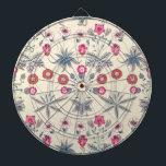 William Morris Daisy Floral Pattern Red Orange Dartboard<br><div class="desc">William Morris Daisy Floral Pattern Red Orange</div>