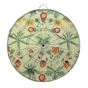 William Morris Daisy Floral Wallpaper Pattern Dartboard