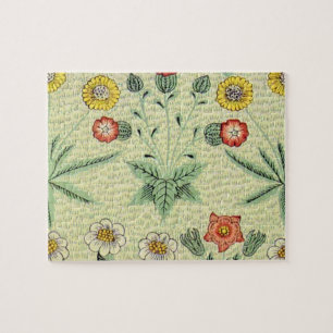 William Morris Daisy Floral Wallpaper Pattern Jigsaw Puzzle
