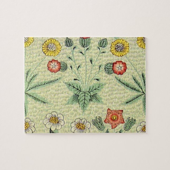 William Morris Daisy Floral Wallpaper Pattern Jigsaw Puzzle (Horizontal)