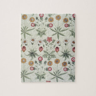 William Morris Daisy Floral Wallpaper Pattern Jigsaw Puzzle